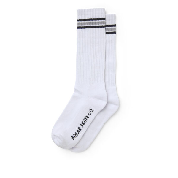 Polar Stripe socks long white/grey